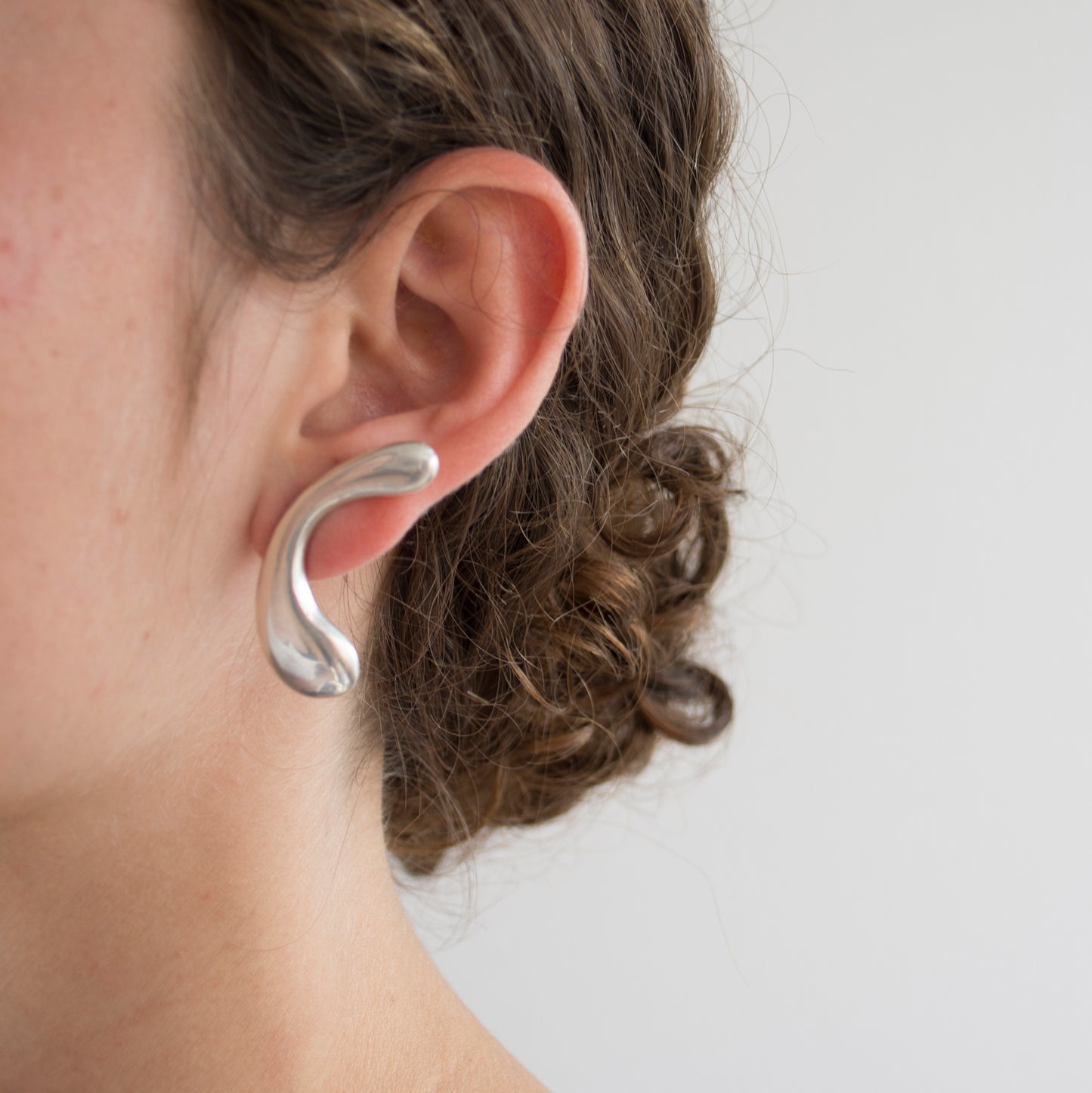 anillo de plata de forma organica